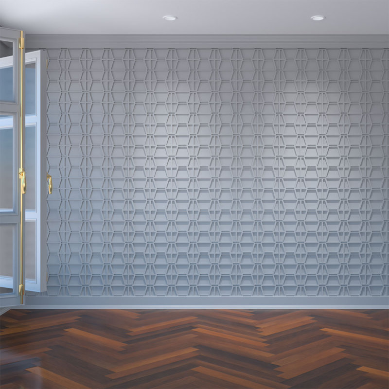Panneau mural décoratif Greeley, H 7,375 po x l 7,375 po x P 0,375 po