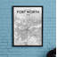 Fort Worth City Map - Unframed Graphic Art Print on Paper-272065413-272065419
