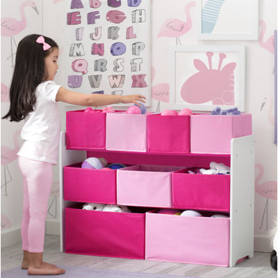 Système d'organisation de jouets avec bacs