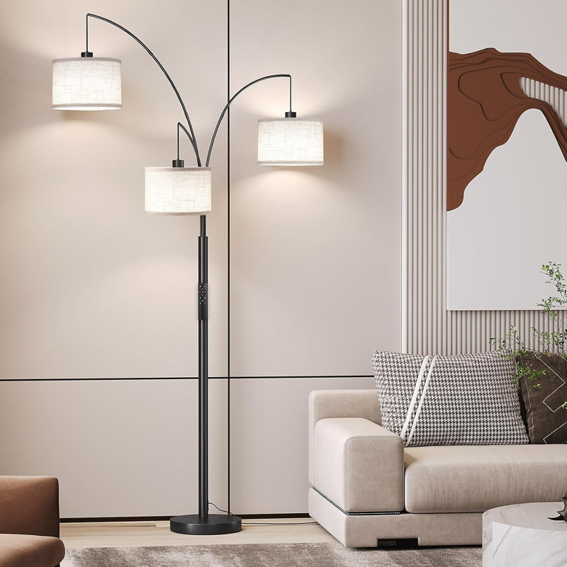 Lampe sur pied à 3 lumières 78 po Modern