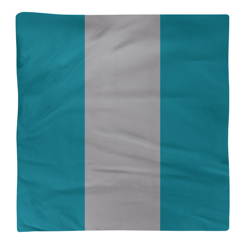 Serviette pour dîner de basket Charlotte, l 10 po x L 10 po, Bleu sarcelle / gris / bleu sarcelle, Polyester