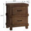 Table de chevet rustique pour chambre à coucher avec chêne antique - offre une conception de finition tranquille pour une solution de rangement