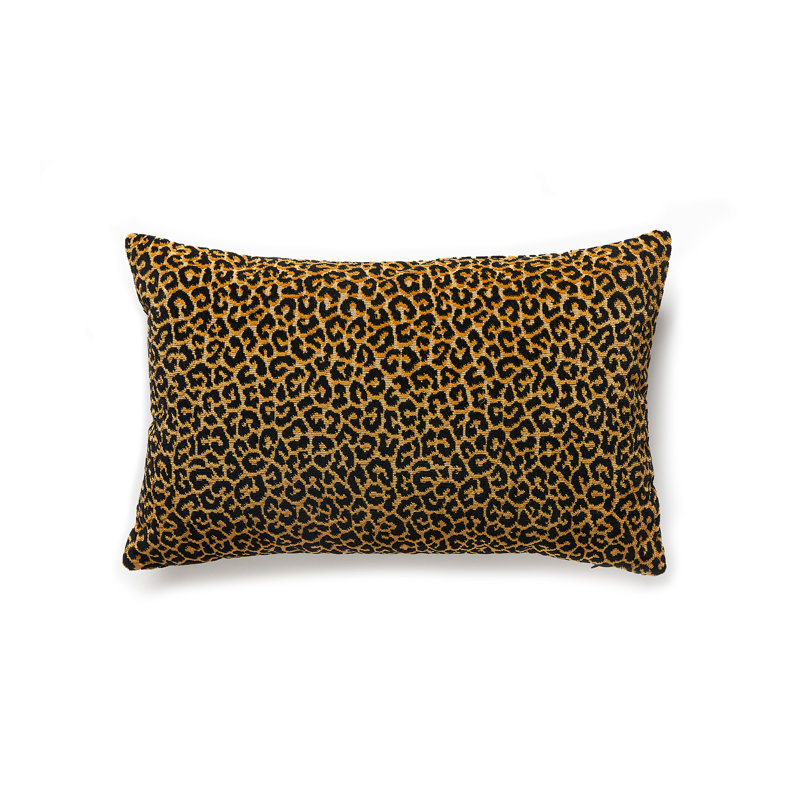 Wild Glamour Lumbar Pillow Cover & Insert, Ebony, 14"H x 22"W, Rectangular