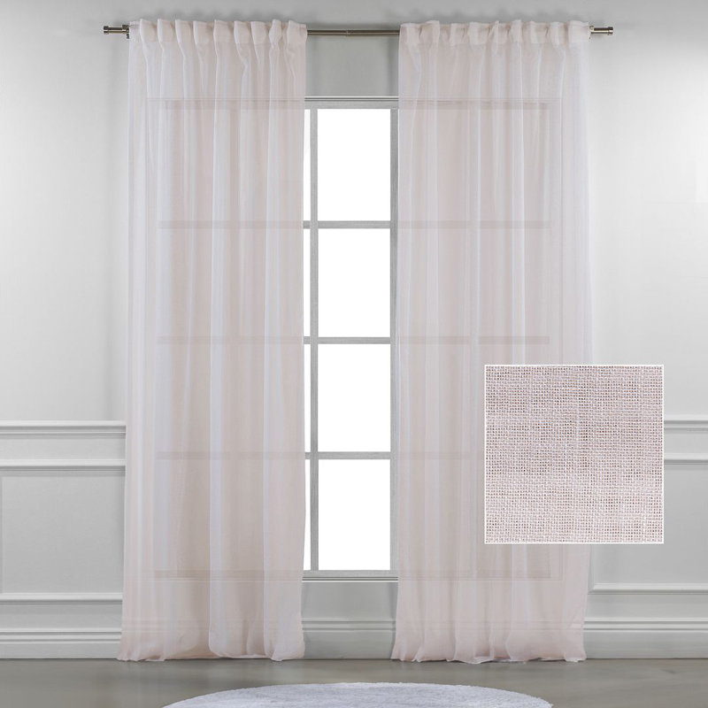 Lin simple extra long et très large sur mesure, Crème, crème, L 52 po x L 72 po