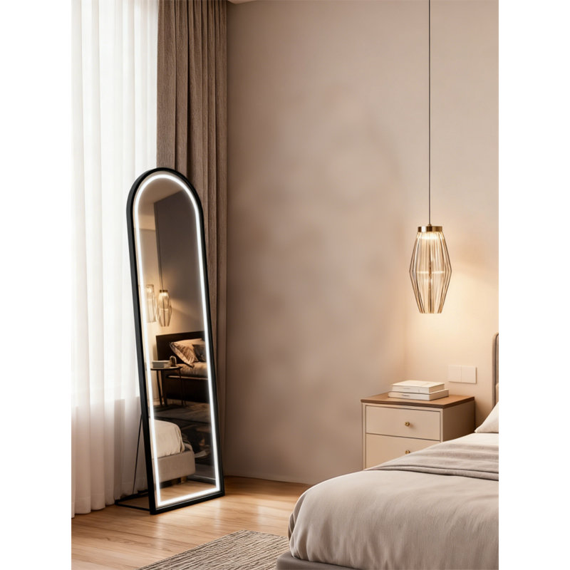 Modern Full Body Wall & Accent Mirror, Silver Glass, Home Décor