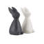 Figurine de lapin en marbre noir