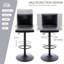 Ensemble de 2 tabourets de bar en cuir synthétique Juddson, tabourets de bar rotatifs réglables carrés modernes avec dossier, chaises de bar sans accoudoirs à hauteur de comptoir pour chaise de cuisine (noir)-123709565-52196318