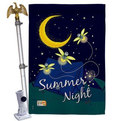 Ensemble de drapeaux en polyester 40 x 28 po Summer Fireflies