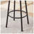 Grey 3-Piece Bar Table Set with 2 PU Upholstered Stools and Backrests
