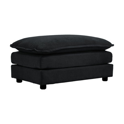 Repose-pieds en tissu chenille à combiner avec un canapé 2 places, un canapé 3 places et un canapé 4 places, chenille