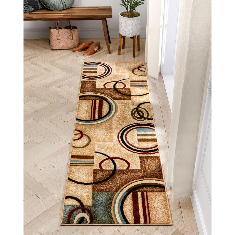 Vahig Geometric Area Rug, Runner 80cm x 290cm