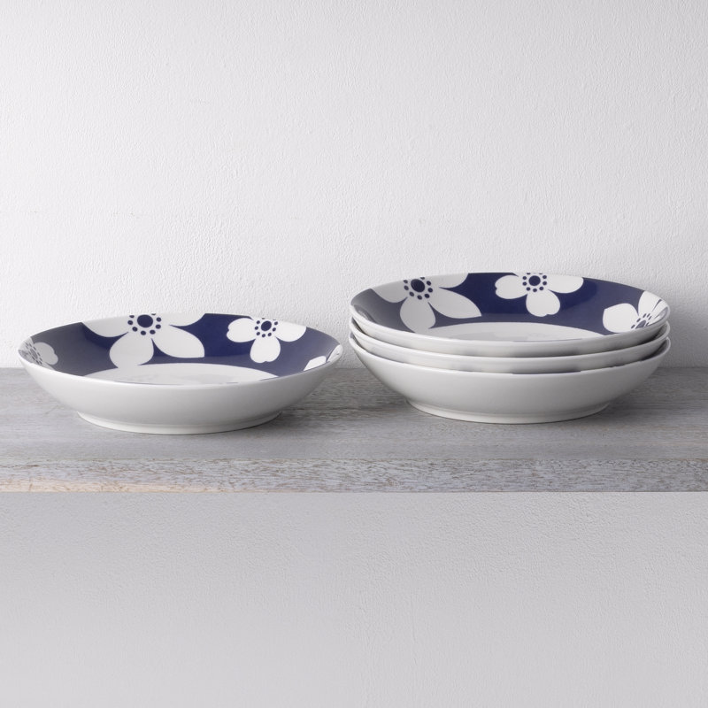 Noritake Bluefjord Set Of 4 Pasta Bowls, 9-1/2", 35 Oz.