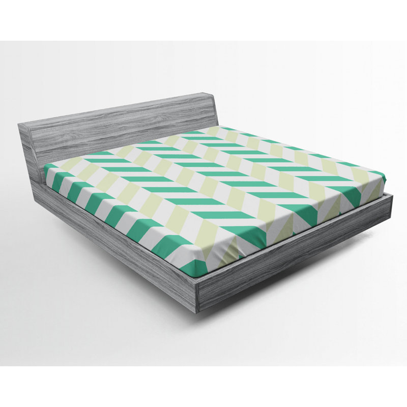Microfiber Chevron Fitted Sheet, Full Fitted Sheet