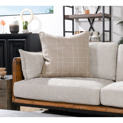 Housse et insert de coussin décoratif rayé Bamba