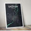 Saginaw City Map - No Frame Print-397322406