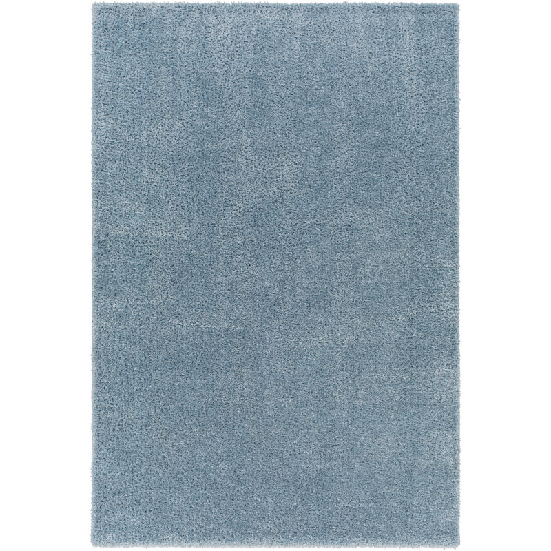Basics by Wayfair™ Solid Shag Area Rug, Rectangle 6'7" x 9', Beige