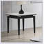 Table de bout 1pc de style contemporain avec plateau en pierre frittée et pieds en flèches argentées, parfaite pour les intérieurs modernes