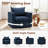 34.2" Wide Upholstered Swivel Accent Armchair-305298279