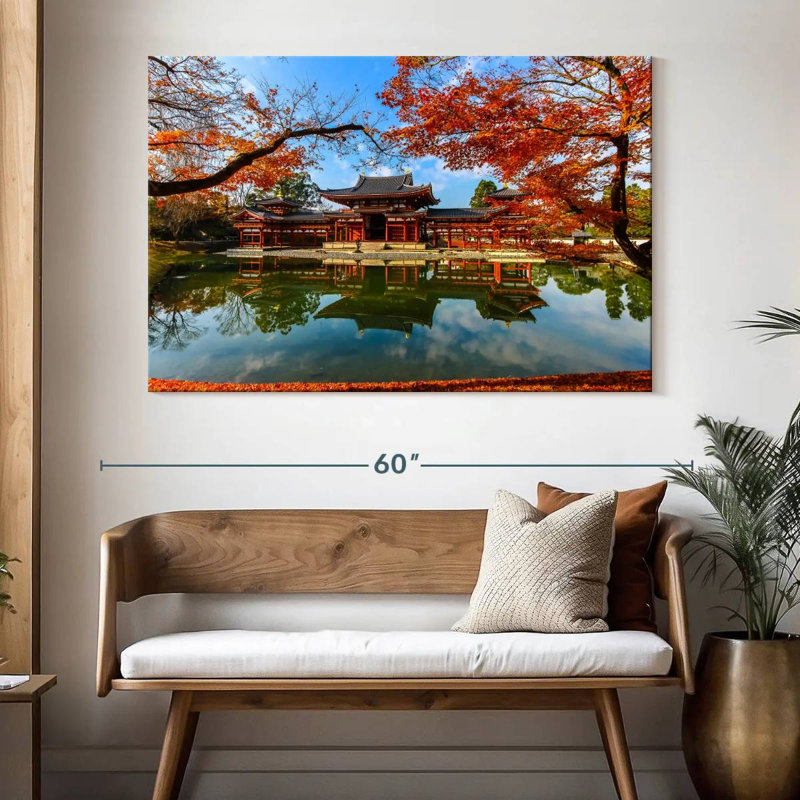Temple Adella Uji Byodo-In, H 34 po x l 51 po