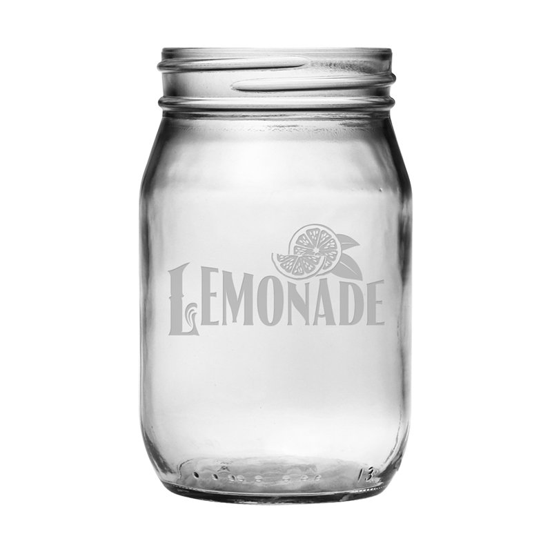 Pot de mason en verre country limonade