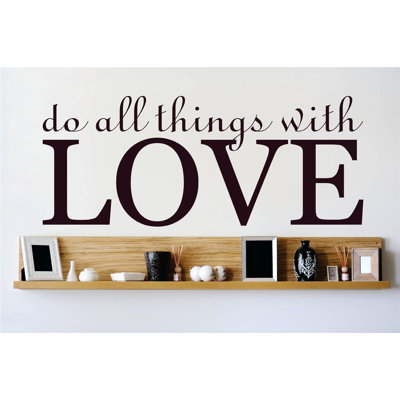 Décalcomanie murale do all things a love