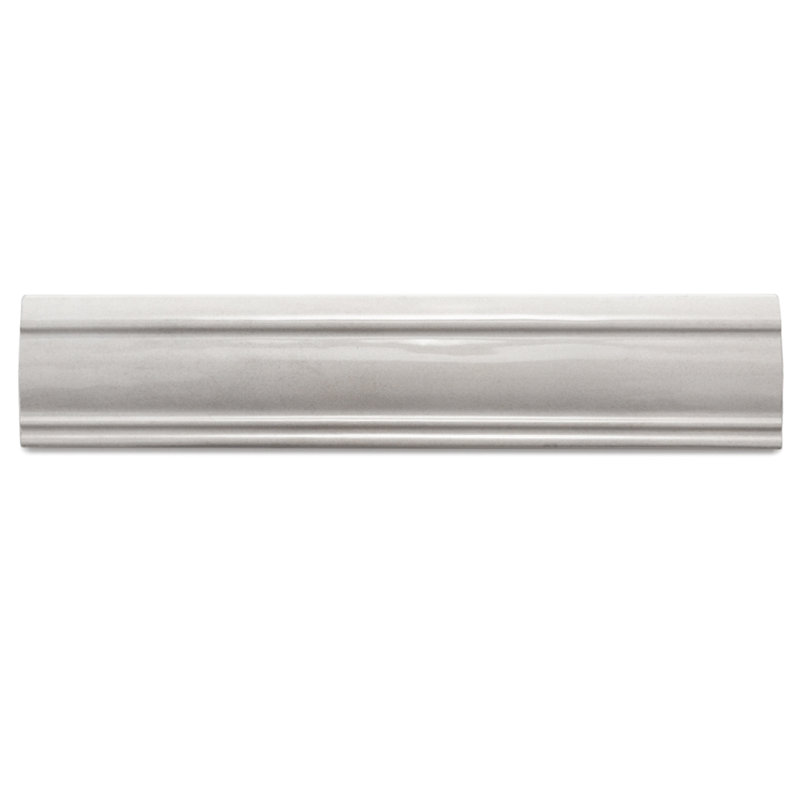 Waverly 3'' x 12'' Polished Ceramic Chair Rail, Gray