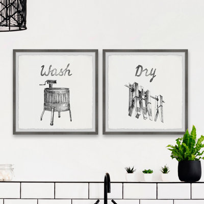 Boatner Wash And Dry by Marmont Hill - 2 Piece Single Picture Frame Painting