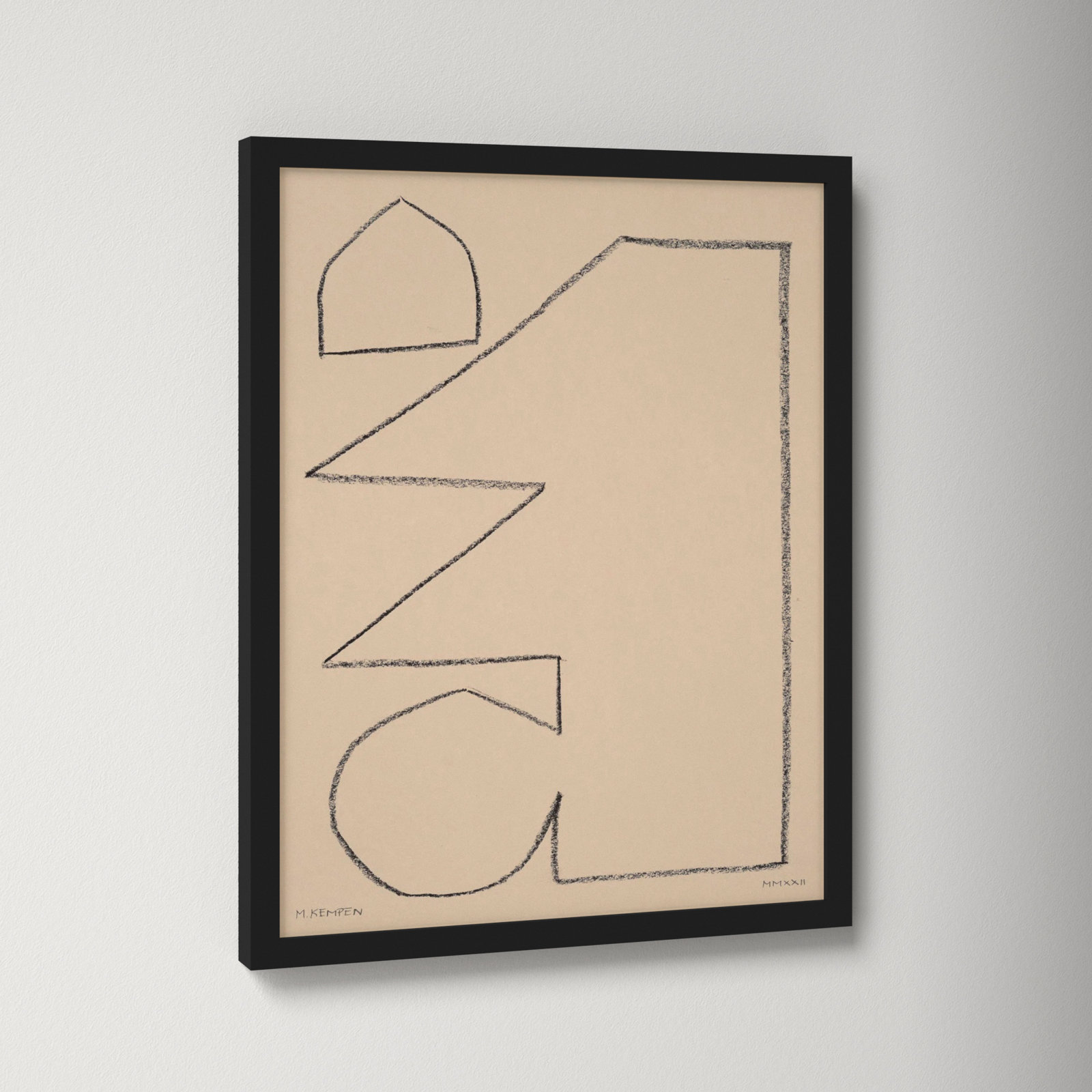 Outlines 10 by Michael Kempen, Black Framed, 16" W x 20" H