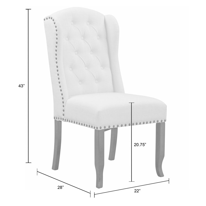 Chevaliers 20.75'' H Tufted Upholstered Side Chair