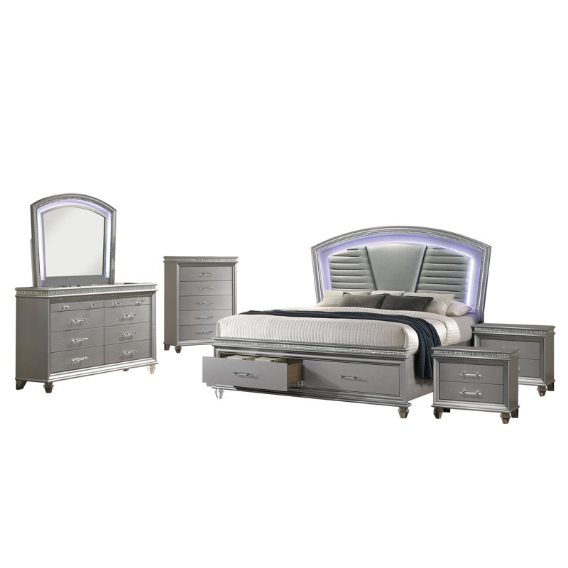 Belliveau Platform 6 Piece Bedroom Set, Queen