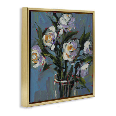 «Florals That Make You Smile», art mural sur toile flottante, design par JANE SLIVKA