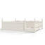 Lit double sécuritaire avec rangement, panneau de fibres à densité moyenne en bois de style Montessori pour chambre d'enfant