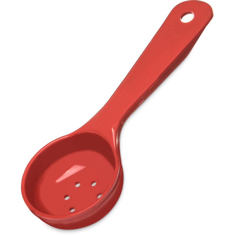 Carlisle Food Service Products Mesure 2 oz. Cuillère perforée à poignée courte