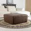  Repose-pieds carré en cuir véritable 35 po Hartwell-559830536