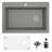 Karran Quartz 33'' X 22'' Single Bowl Top Mount Drop-in Kitchen Sink Kit-50597918