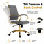 Fauteuil de bureau pivotant en cuir Naudain-58177233-132200683
