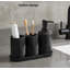 Ensemble d'accessoires de salle de bain noirs modernes, organisateur de salle de bain 4 pièces-2134836651