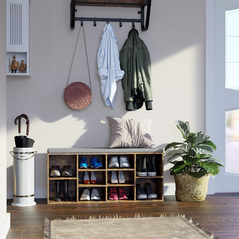 10 Pair Shoe Storage Bench