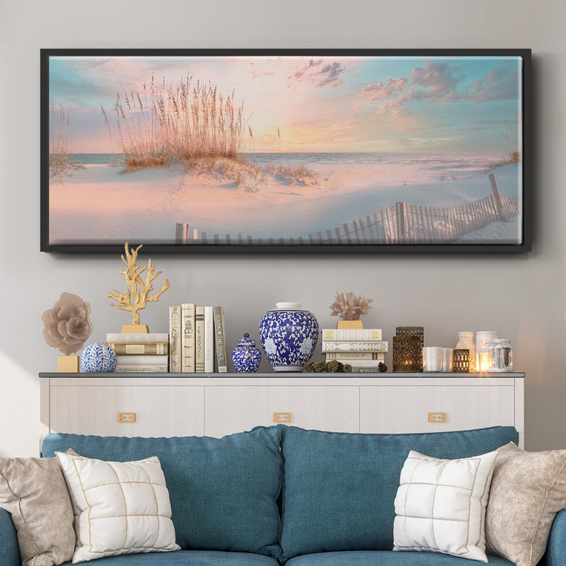 «Through The Sea Grass», toile encadrée, H 8 po x l 20 po