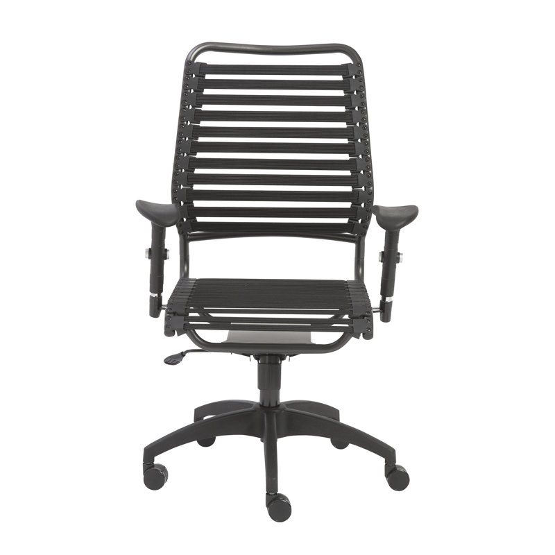 Chaise de travail Barbee, Similicuir noir