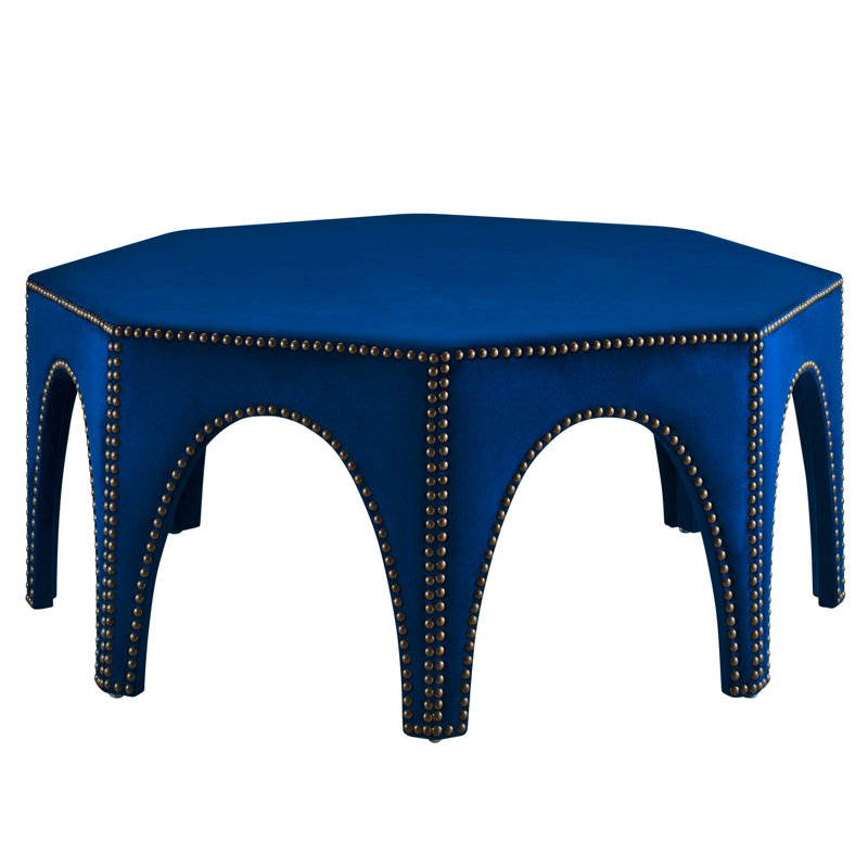 Modway Victory Performance Velvet Ottoman, Navy Velvet