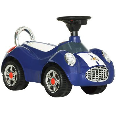Voiture pour bébé Qaba, voiture à pousser pour les enfants de 1 à 3 ans avec musique, klaxon, lumière, voiture à roulettes pour les tout-petits