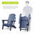 All-Weather High-Density Polyethylene (HDPE) Foldable Adirondack Chair With Table, Two-Piece Set-235096008