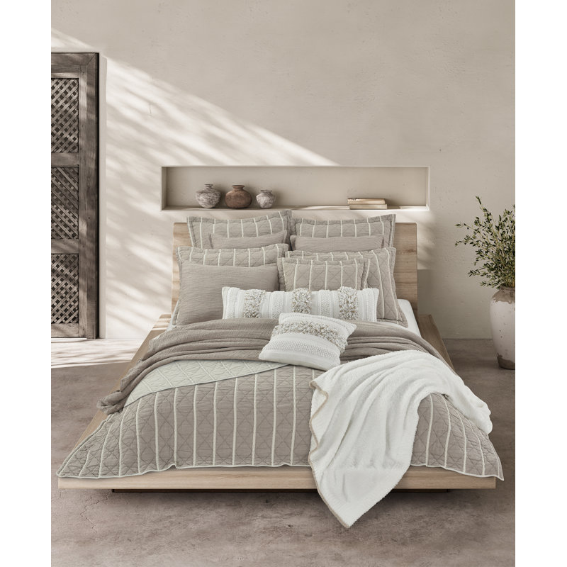 Pacifica Coverlet, Queen Coverlet, Sand