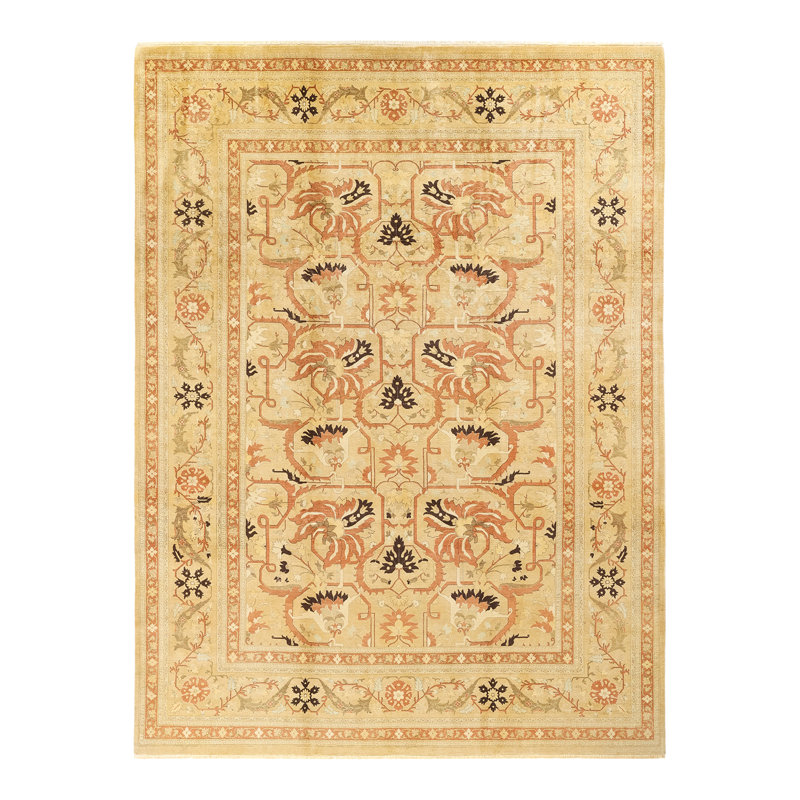Tapis unique en laine noué à la main 9 pi 1 po x 12 pi 1 po nouvel âge Parkdale