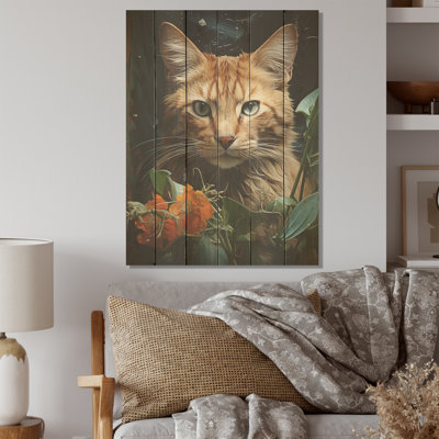 Havane brun mystique, art mural en bois sur bois de pin naturel