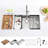 32 Inch Workstation Stainless Steel Single Bowl Undermount Kitchen Sink with Faucet and Accessories