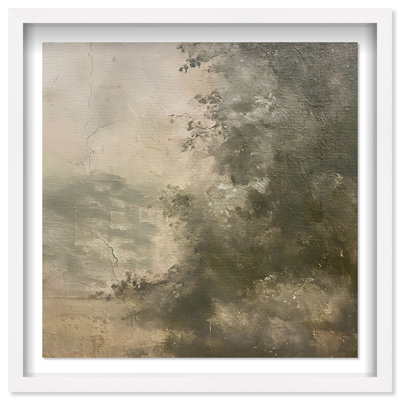 Crumbled Verdancy Shadowbox Landscape & Nature Print by Oliver Gal, Black Frame, 12 x 12