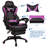 RAYS Reclining Ergonomic Faux Leather Swiveling PC & Racing Game Chair with Footrest-41302463