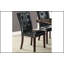 Ensemble de 2 chaises d'appoint modernes en similicuir noir capitonné Modern Parson-601216247